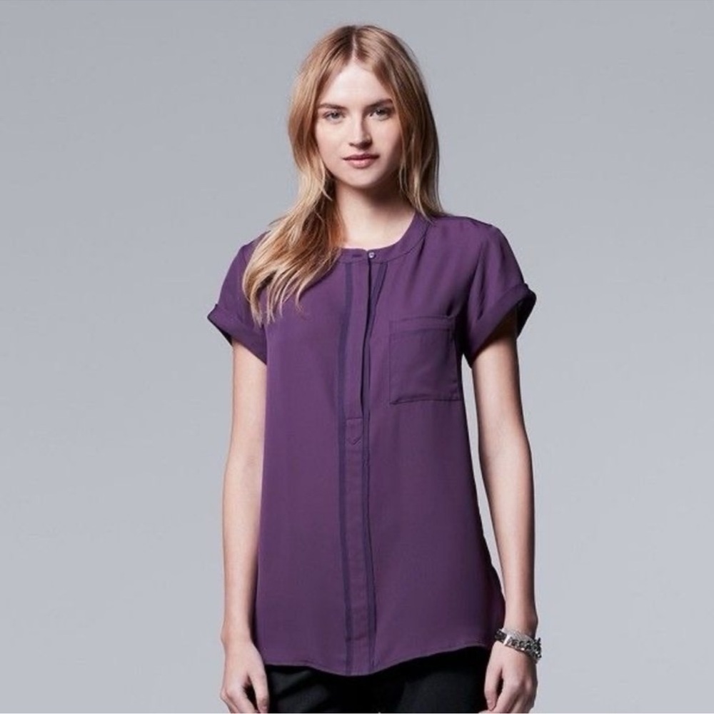 Simply Vera Vera Wang Rich Purple Blouse